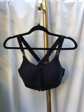 Under Armour HeatGear Infinity High Impact Zip Sports Bra Black